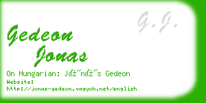 gedeon jonas business card